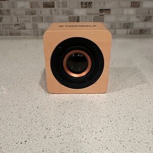 Portable Wooden Speaker - Black and Tan